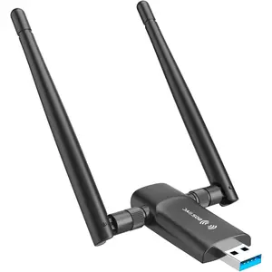 X-APT14   Wireless USB WiFi Adapter for PC - 1300Mbps Dual 5Dbi Antennas 5G/2.4G WiFi Adapter for Desktop PC Laptop Windows11/10/8/7/Vista/XP, Wireless Adapters for Desktop Computer Network Adapters