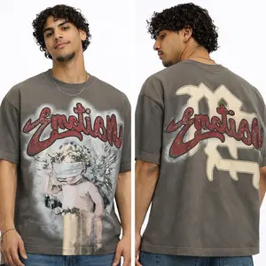 Emotional Angel Streetwear Tee – Rhinestone Bling Graphic T-Shirt, Unisex Hip Hop Summer Top for Men & Women