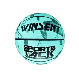 Neon Glow Basketball Glow in the Dark Durable Streetball Tack Basketball for Indoor Outdoor Backyard Gym Playground, Ideal Sports Gift for Athletes Teens, Perfect for Ceiling Mounted Hoop