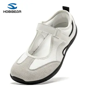 HOBIBEAR Women's Barefoot Mary Jane Flats Wide Toe Box Slip on Dress Comfortable Walking Shoes