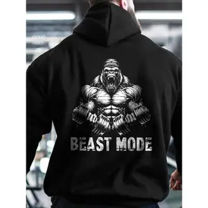 north west outfits tiktok shop deals Men's fitness, strength, beast mode, gorilla motif Graphic - Cotton Blend Black Long Sleeve Pullover Regular Fit |    Fabric, Durable Print, Everydaysan diego jumper    vacation outfits clearance deals today text  ale