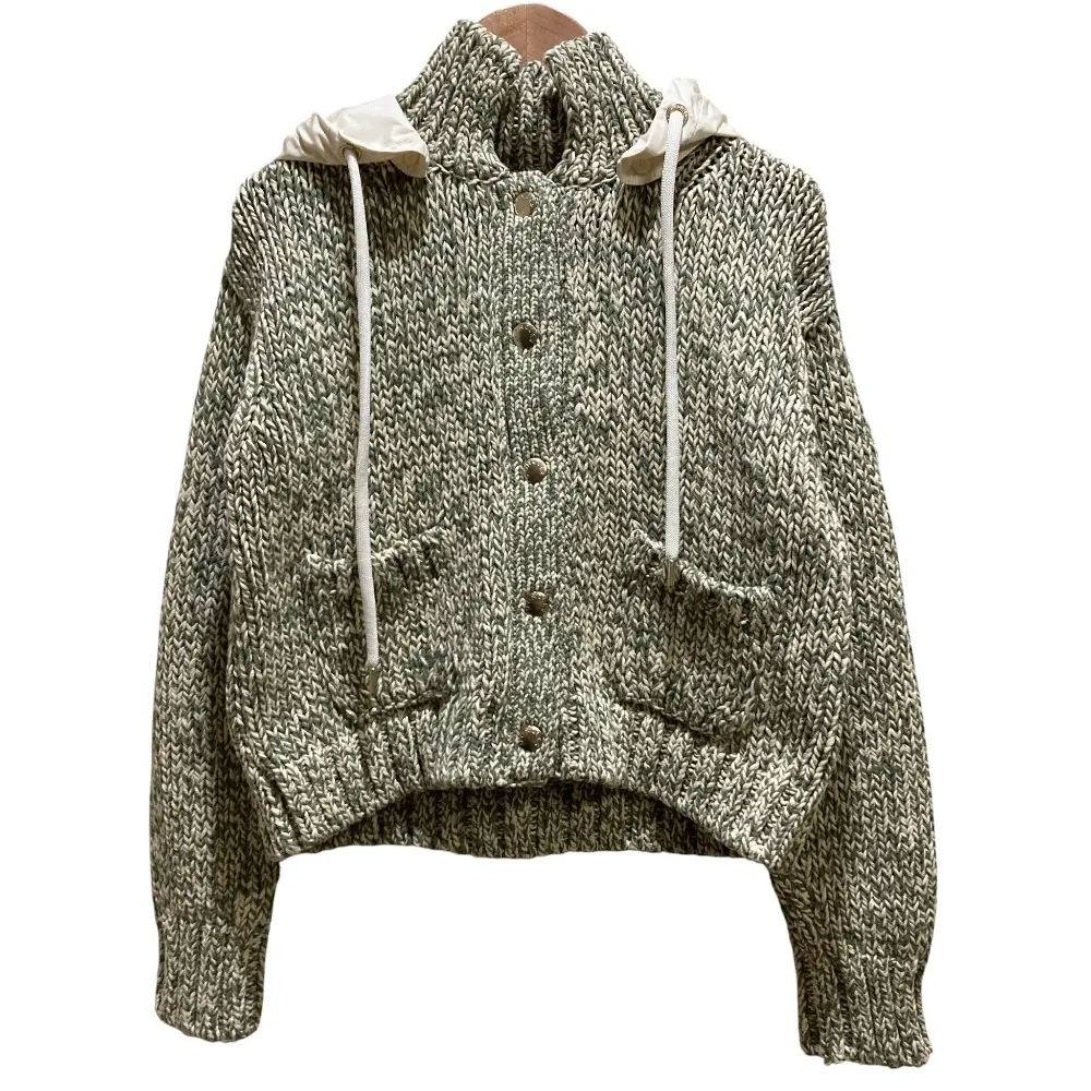 Pre-owned MONCLER Cotton Small Leather Goods Knit 2way Cardigan