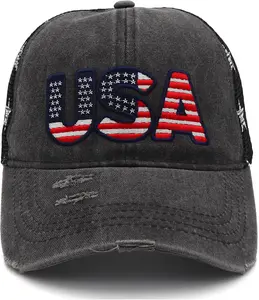 4th of July Hat 250 Anniversary USA Hat American Flag Trucker hat for Women Men Fourth of July Patriotic Eagles Hat