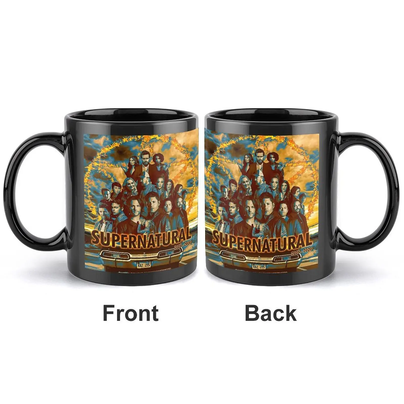 11Oz Supernatural Ceramic Mug, Gift for Fans, Supernatural TV Show Mug, Winchester Brother, TV Show Coffee Cup, Suitable for Home, Office, Outdoor Events, Graduation Celebrations