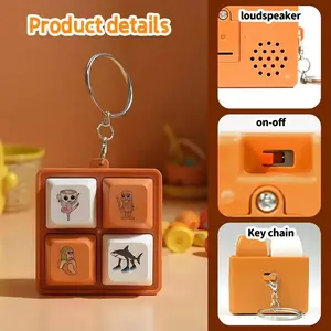 Creative Stress Relief Lightweight Keychain, LED Light-Up Sound Effects, Wooden Stick Figure Design, Backpack Pendant, Fun and Unique Accessory, Light Up Keys