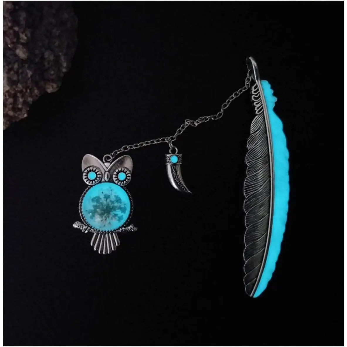 Metal Bookmark,  Glow in The Dark Bookmark  for Men Women (Antique  Owl)