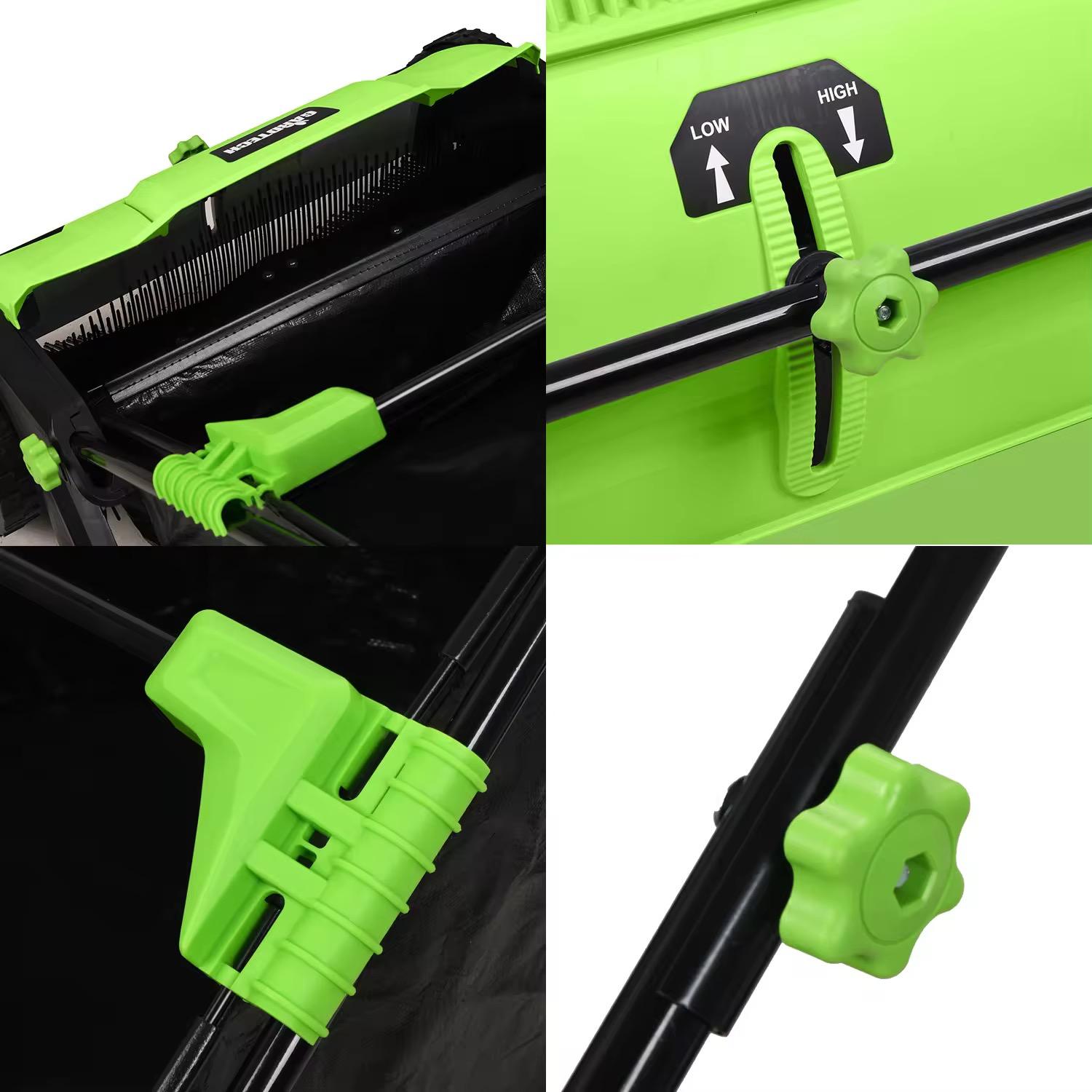 Push Lawn Sweeper 112*66.5*90cm Leaf & Grass Collector with 3.5 cu. ft. Mesh Collection Hopper Bag, 2 Spinning Brushes & Strong Rubber Wheels VEVOR Super Brand Day