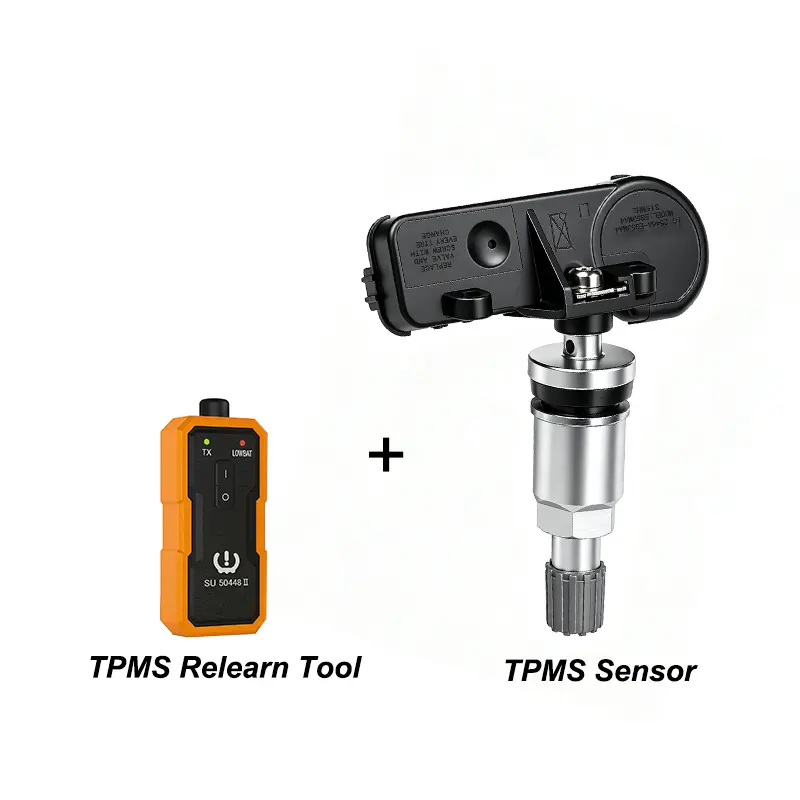 1pcs/Set TPMS Sensor With TPMS Relearn Tool for GM, Auto Tire Pressure Monitor Sensor Activation Reset Tool, Tire Sensor Reset Tool, for GM Series Vehicle Chevy Cadillac GMC Buick 2006-2026 ，TPMS Relearn Tool