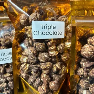 LG Omar’s Famous Popcorn - Gourmet Popcorn - Triple Chocolate Flavor - Snack, Crunchy, Crispy, Dessert