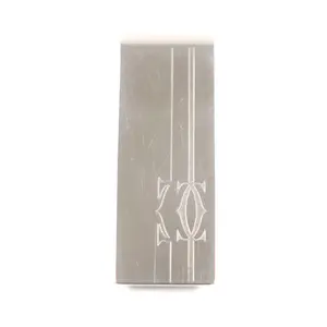 Pre-owned Cartier Sterling Silver 925 (Ag925) Small Leather Goods C2 Decor Silver Money Clip