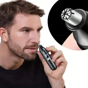 USB Rechargeable Nose & Ear Hair Trimmer - Painless, Quiet, Digital Display for Personal Grooming - Ideal Gift for Men, Women on Father's Day, Birthday, Holidays
