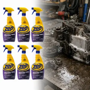 ZEP 32 oz Industrial Purple Ready to Use Degreaser,purple formula,grease cutter,oil stains,road tar,label glue,overspray,auto shop,garage cleanup,warehouse bays,benchtops,parts cleaning,forklift tracks,mower parts,grill frames,hydraulic fluid,service bays