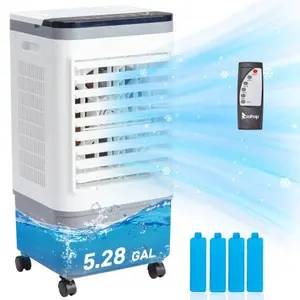 [ Father's Day Gift ]Winado Swamp Cooler with Remote & 12H Timer, 461CFM Evaporative Air Cooler w/ 5 Gal Water Tank, Portable 3-IN-1 Air Conditioner for Room Up to 215 sq. ft for Backyard, Garage, Patio, Indoor