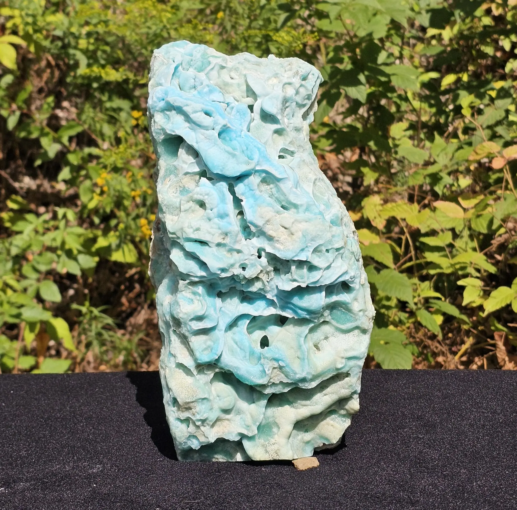 Blue Aragonite Statement Piece - Large Natural Display Crystal with Beautiful Caribbean Tones