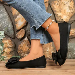 Women's Bow Flats Spring Fall Closed Toe Slip On Casual Shoes Daily Outings Brunch Shopping Comfortable Versatile Fashionable Trainers