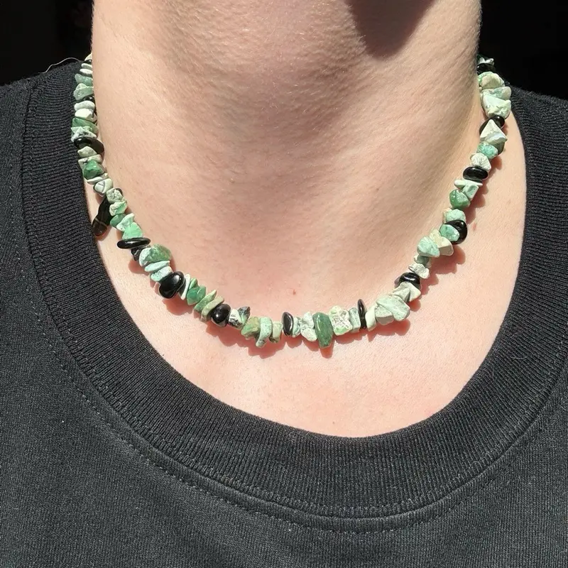 MEN’S GROUNDED HEART-LED KING GEMSTONE NECKLACE!