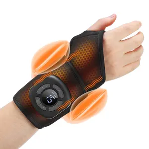 Air Compression Wrist Massager with Heat 3 Modes 5 Levels Vibration Rechargeable Cordless for Carpal Tunnel Mouse Hand Relief Festival Gift