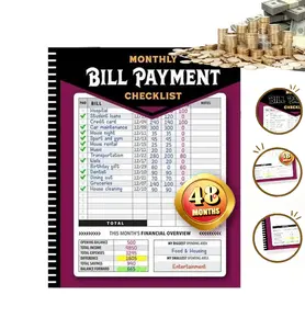 Monthly Bill Payment Checklist: Bill Tracker Notebook, 960 Billing Records Included! A 48-Month Plan for Effective Money Management with great money saving tips, Daily Financial Organizer