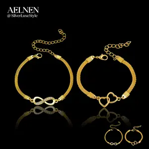 AELNEN Infinity Symbol/Heart Bracelet/Anklet for Women, 925 Sterling Silver Zircon Jewelry - [Love You More] - Perfect Gift for Valentine’s Day/Anniversary | For Mom & Wife