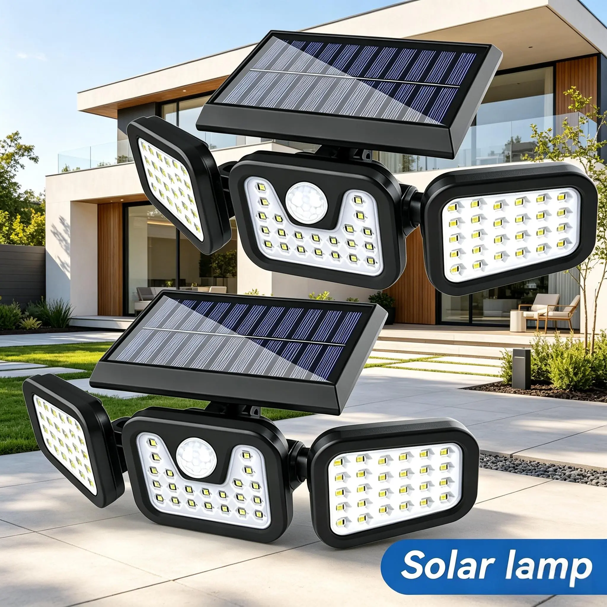 2 Pack Solar Motion Sensor Lights Outdoor IP65 Waterproof LED Security Lights for Garden Pathway 2 Pack Solar Motion Sensor Lights Outdoor IP65 Waterproof LED Security Lights for Garden Pathway