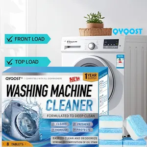 8/20pcs Washing Machine Cleaner Tablets, Washer Tabletsfor Front Load, Top Load & HE Washers, Multi-Use asDishwasher Cleaner & Deodorizer Tablets