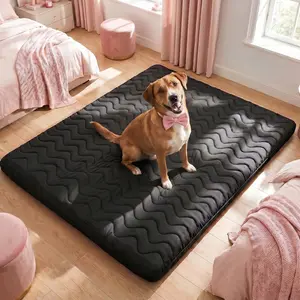 [Cozyfuzy] Japanese Floor Mattress Dorm Essentials-3.5" Extra Firm Futon Mattress, 5-Layer Support High-Density Foam Tatami Mat, Foldable & Portable Sleeping Pad for Guest, Dorm, Kids Room, Camping