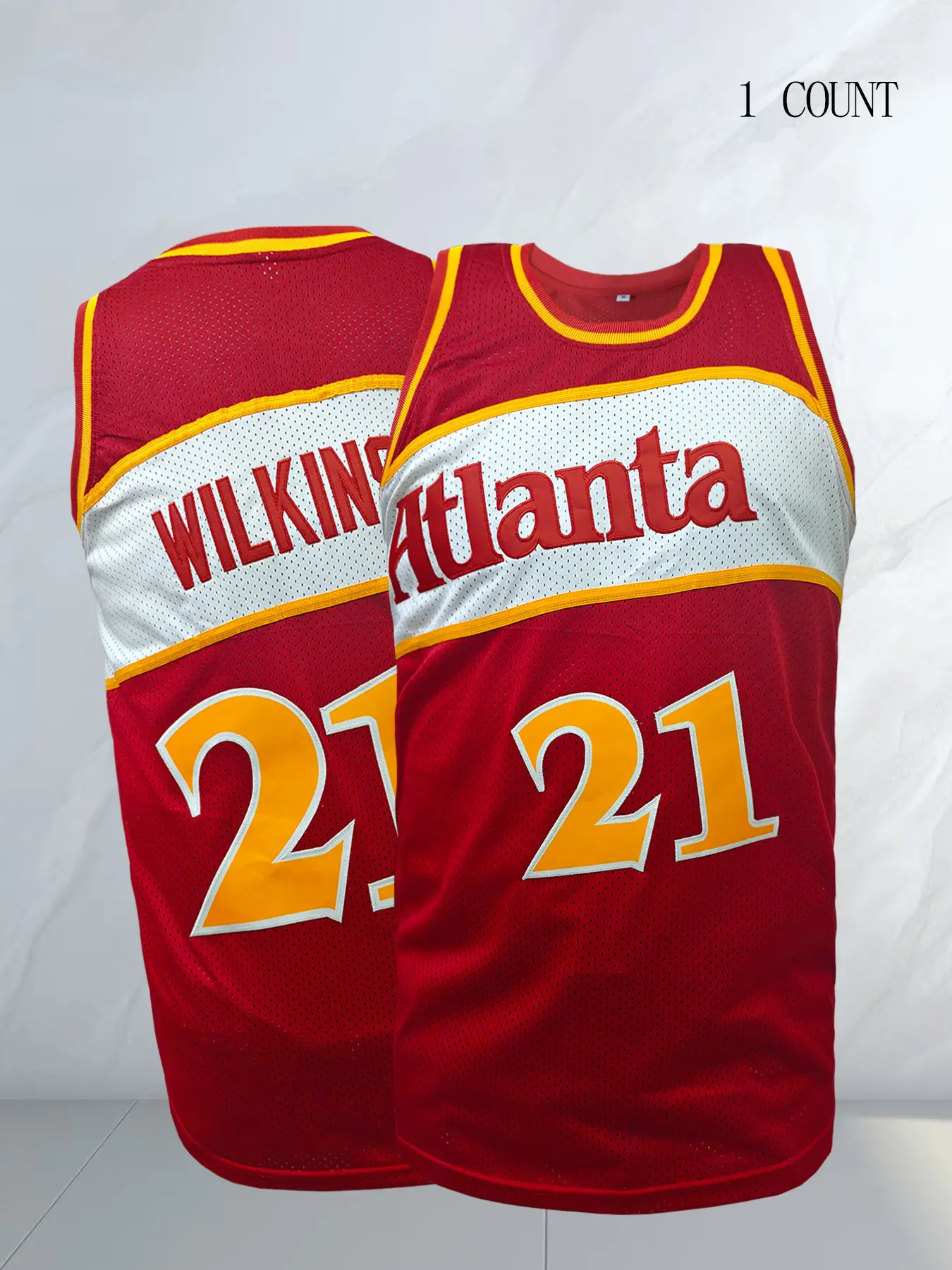 Men's # 21 Retro Basketball Vest, Embroidered Lettering, Loose Fit Breathable Casual Sportswear, Sports Jersey for Men & Women, Throwback Jersey