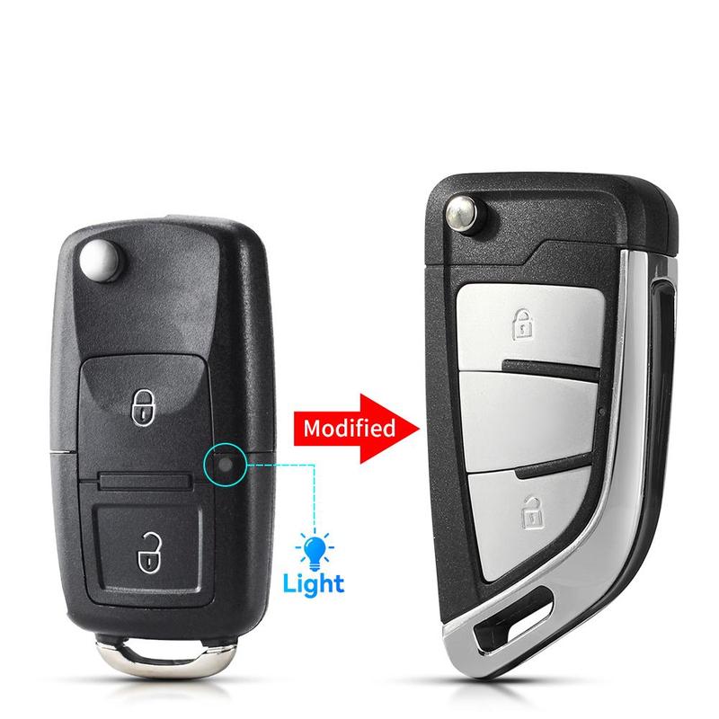 Dandkey 2 3 Button Flip Car Key Case Shell Housing For For Volkswagen for Vw Jetta Golf Polo Passat Beetle for Skoda for Seat B5