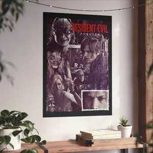 [Sale Up To 50%][No frame, Free Ship] Resident Evil Requiem Collage Poster, Leon Kennedy Print