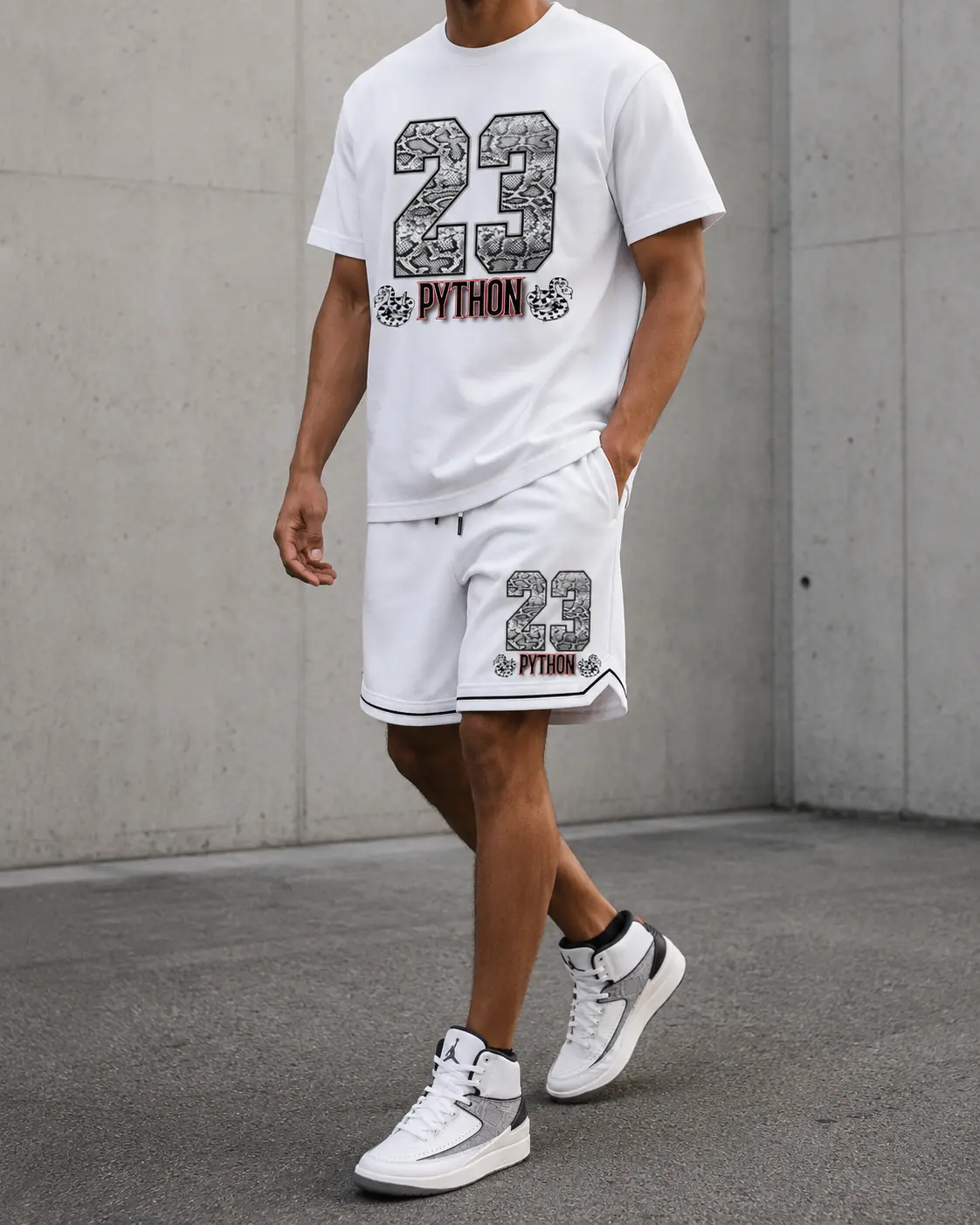 23 Python Short Set – Jd 2 “Python” Matching Outfit