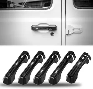 OMU Genesis Series Aluminum Door Handle Cover to 4 Doors Compatible with 2018-2024 Jeep WranglerJL & 2020-2024 Jeep Gladiator JT Metal Door Handle