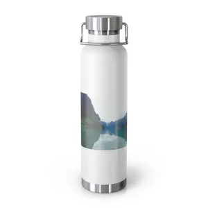 NZ- Lake reflection --Copper Vacuum Insulated Bottle, 22oz Drinkware Flasks Stainless Steel