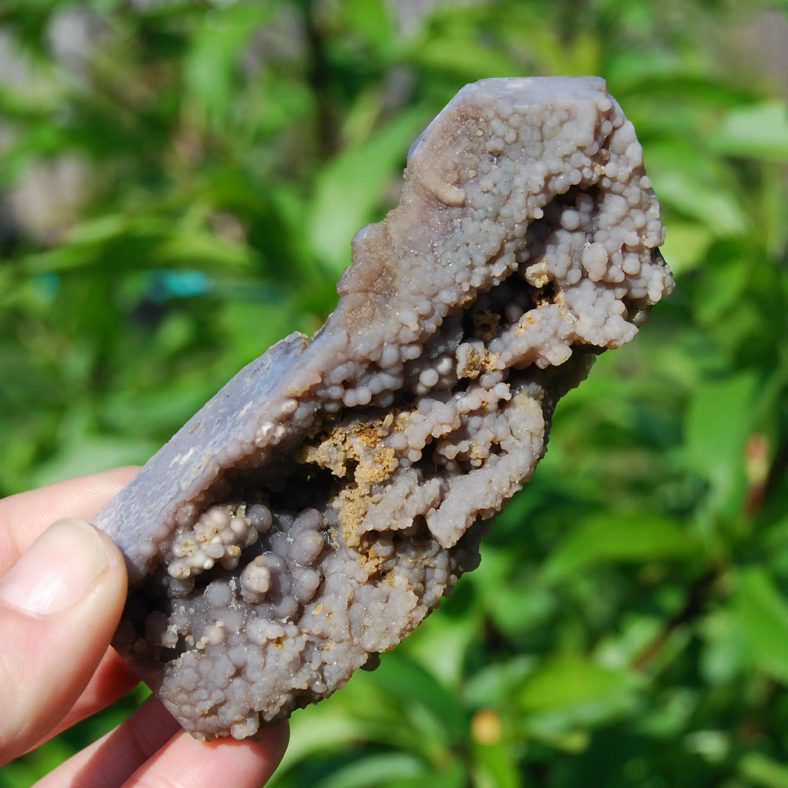 4in 146g Grape Agate Crystal Tower, Sparkling Botryoidal Chalcedony, Indonesia