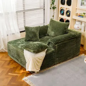 Universal single-person indoor movie  chair and  chair for bedrooms, living rooms and offices, floor , plush corduroy, cloud armrests and backrests, suitable for  needs in multiple scenarios couch chair modular design