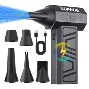 110000RPM Portable Car Blowing Snow Turbo Jet Fan 4 Gears adjustable 5 Outlet Nozzles Electric Air Duster Type-C Charging Cleaning Blower Tool