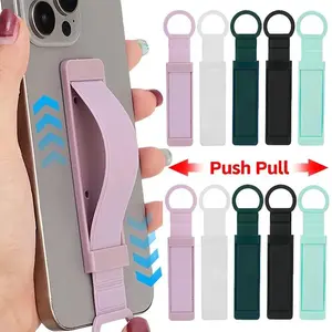 Phone Holder Finger Handle Strap Push Pull Grip Bracket Wrist Band Holder Kickstand Finger Ring Strap for Samsung Xiaomi Iphone