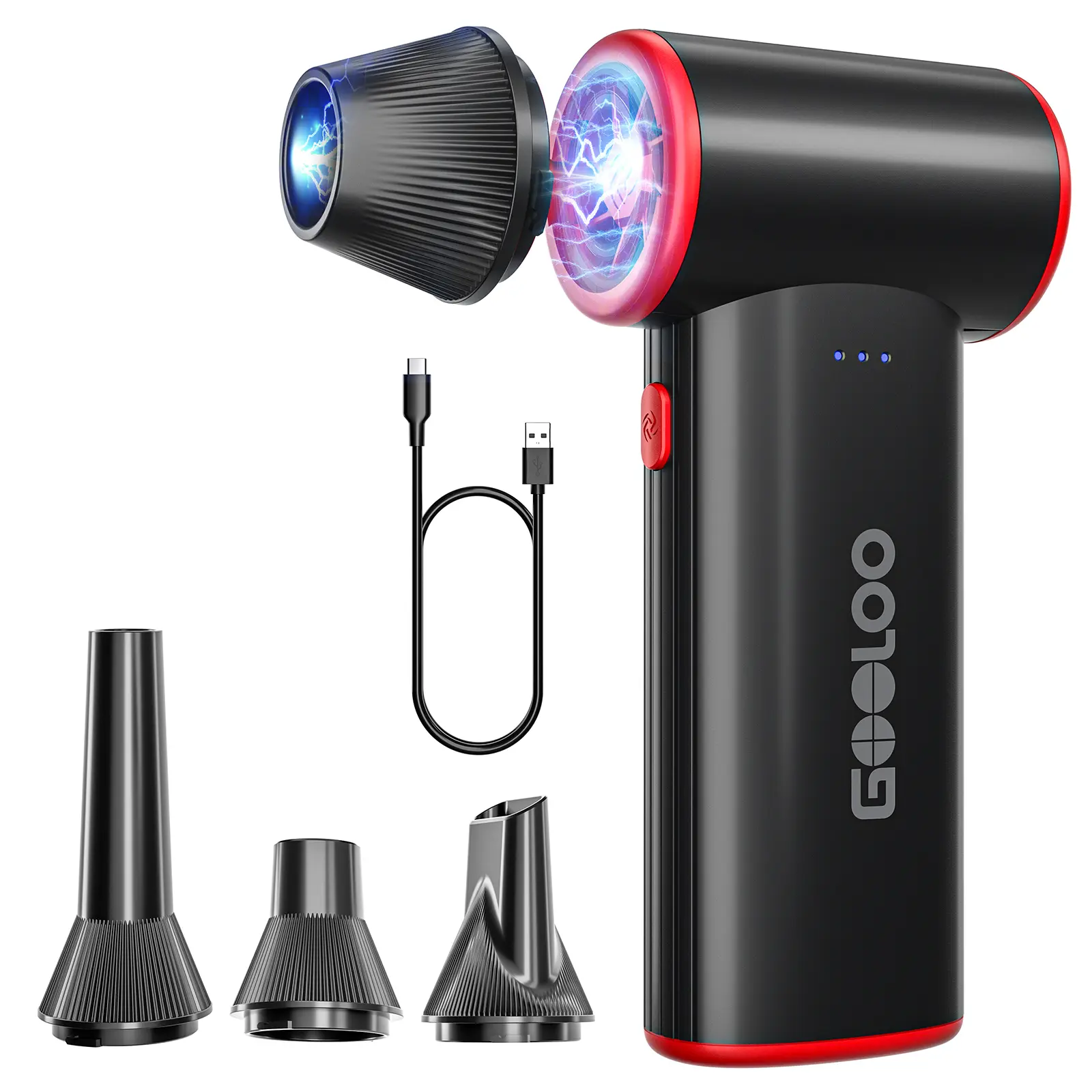 GOOLOO F3 Electric Air Duster - 150000RPM 52m/s Portable Turbo Blower, Variable Speed Dust Remover with Fast Charging, Mini Tool for Computer, Keyboard, Car, Dust Remover Blowers, Mini Blowers