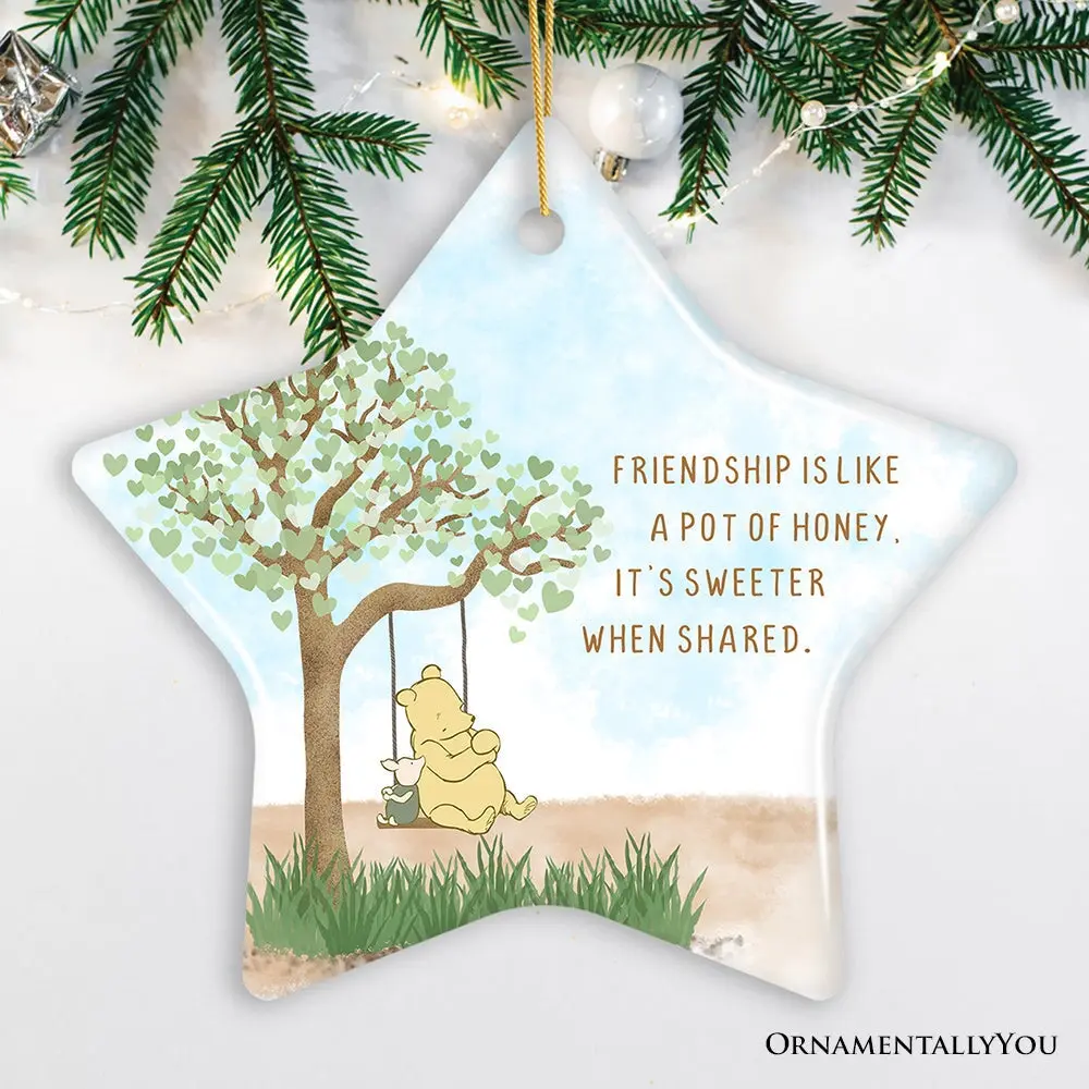 Friendship is Like a Honey Pot Winnie-the-Pooh Ornament, 1926 A.A. Milne Heartwarming Christmas Gift