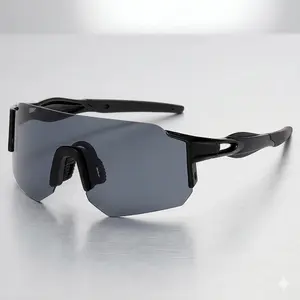 Oversized Shield Sports Glasses Windproof Eyewear for Mountain Bike & Hiking