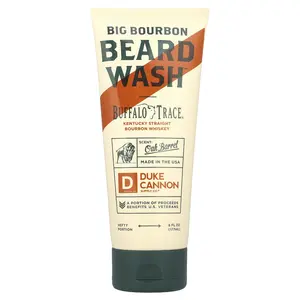 Duke Cannon Supply Co. Big Bourbon Beard Wash™, Oak Barrel, 6 fl oz (177 ml)