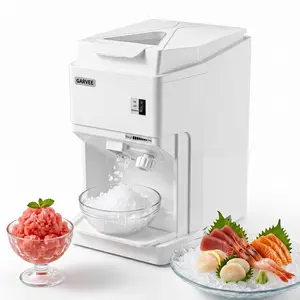 Commercial Shaved Ice Crusher Machine – 300 lbs/hr Snow Cone Maker with 6L Storage Box – Ice Texture Control – 500W Electric Snow Cone Machine for Home, Bars, Cafes, Parties