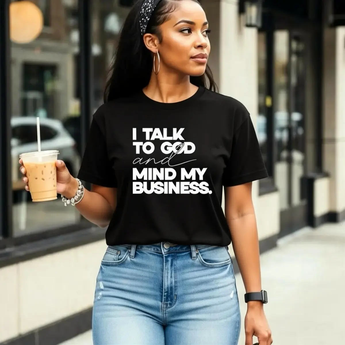 Statement Graphic T-Shirt, Unisex Streetwear Style with "Speak With God" Print in Soft Breathable 100% Cotton