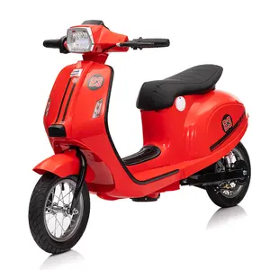 24V 250W Powerful Electric Ride On Bike with 12" Air-Filled Tires Hand Accelerator & Brake Dual Rear Suspension High/Low Speed MP3 Player Bluetooth Slow Start for Safe Smooth Ride