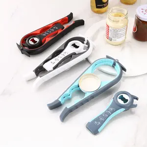 4 in 1 Multifunctional Bottle and Can Opener Portable Non-Slip Handle for Arthritis Sufferers Ergonomic Kitchen Utensils with 4-in-1 Functionality
