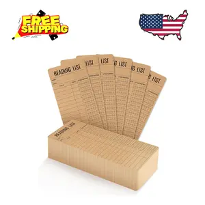 110 PCS Reading List Bookmarks, Kraft Book Tracker and Reading Log Bulk Bookmarks (3” x 7.9”)