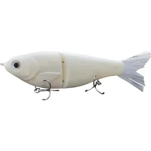 Lure Slow Sinking Glide Bait with Tail Lifelike Fishing Tackle for Trout Shad Bass Musky