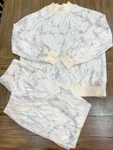 Camo Mock Neck Sweatshirt & Jogger Set