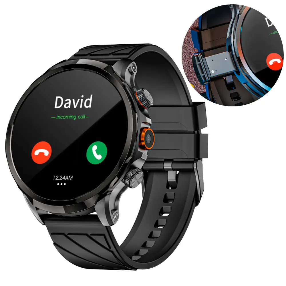 LOKMAT 8 Pro Fashion Android 4G SIM Card NFC Smart Watch GPS WIFI Round HD Screen Sports SmartWatch for Men Women