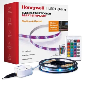 Honeywell Multi Color Motion Activated RGB Indoor LED Strip Light with Remote - 16.4ft