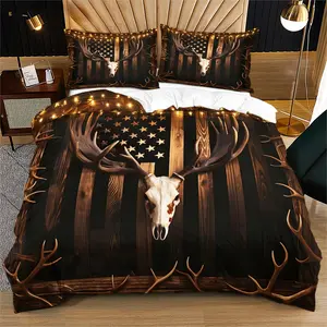 Cute Cow Pattern Duvet Cover Set, Zipper Closure, Soft Breathable Fabric, Easy Care Furniture, Bedroom Decor, One Size Fits All